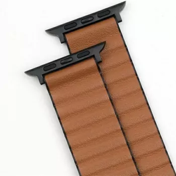 Beline Magnetic Pro Armband für Apple Watch 42/44/45/49mm Schwarz/Braun