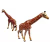 LEAN TOYS Giraffenfiguren Lernspielzeug Familie 3 Teile + Afrika-Hintergrund
