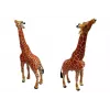 LEAN TOYS Giraffenfiguren Lernspielzeug Familie 3 Teile + Afrika-Hintergrund
