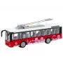 LEAN TOYS Oberleitungsbus Bus 1:16 Lichter Geräusche Antrieb Weiß und Rot