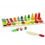 LEAN TOYS Holz-Lernbrett zum Sortieren – Mathe lernen mit Früchten und Zahlen, 85 Teile, Montessori-Spielzeug für Kleinkinder ab 3 Jahren
