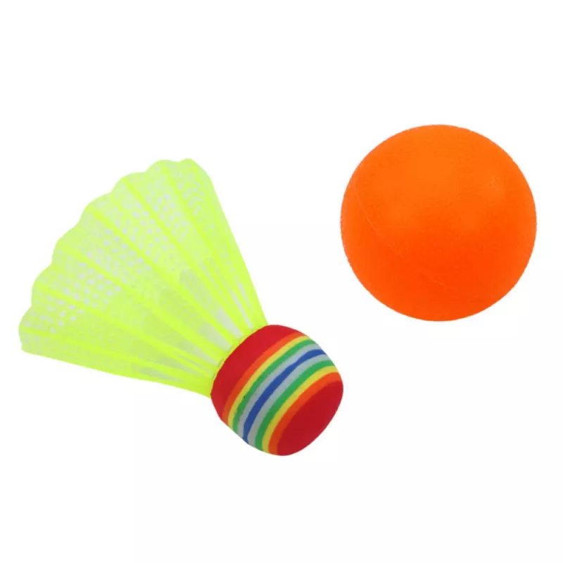 LEAN TOYS Kinder-Badmintonschläger Tiere Gelb Pink