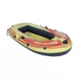 SUNCLUB Tropicana 200 Schlauchboot – 1-Personen-Schlauchboot mit aufblasbarem Boden, Blau/Gelb, PVC