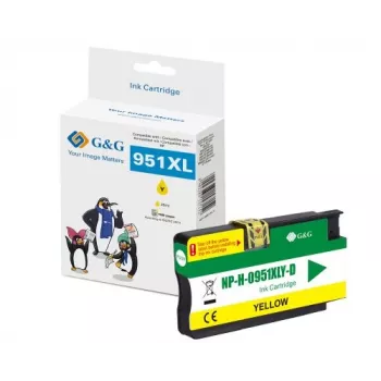 G&G Ninestar Gelbe Tintenpatrone Kompatibel mit HP 951XL (CN048AE) Hohe Ergiebigkeit