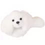 LEAN TOYS Plüsch-Malteser-Hund mit gewichteten Pfoten Weiß 30cm