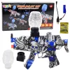 LEAN TOYS Elektrischer Gel-Ball-Blaster Graffiti Weiß Blau