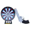 LEAN TOYS Laser-Revolver-Pistolen-Set mit Zielscheiben-Schießspiel, Lichtern und Sounds