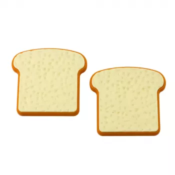 LEAN TOYS Kinder Küchen-Toaster mit Pop-Up-Toast, blaues Holzspielzeug