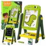 LEAN TOYS Doppelseitige magnetische Whiteboard-Tafel Dinosaurier Grün mit Zubehör