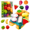 LEAN TOYS Obst-Schneideset mit Brett und Messer, pädagogisches Zubehör für Kinder