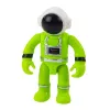 LEAN TOYS UFO-Raumschiff mit Astronautenfigur, Lichtern und Geräuschen, Grün