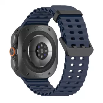 Tech-Protect Iconband Pro Silikon Armband für Samsung Galaxy Watch Ultra 1/2 47mm Blau