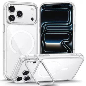 TECH-PROTECT MAGSTAND MagSafe Clear Case für iPhone 17 Pro / 18 Pro mit klappbarem Standfuß