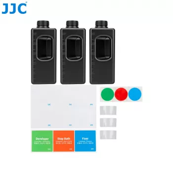 JJC 3er-Pack 1L HDPE Chemikalien-Aufbewahrungsflaschen für Dunkelkammer-Fotografie