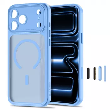 TECH-PROTECT MagPeak MagSafe-Hülle für iPhone 17 Pro Max / 18 Pro Max, Matt Hellblau