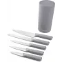 Ambition Curly 6-teiliges Porzellan-Speiseset Grau