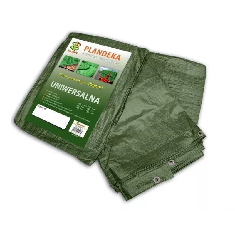 Bradas PL906/10 Schwere blaue Polyethylen-Plane 12 x 10 m, 60 g/m², wasserdicht, UV-beständig, verstärkte Kanten mit Aluminiumösen