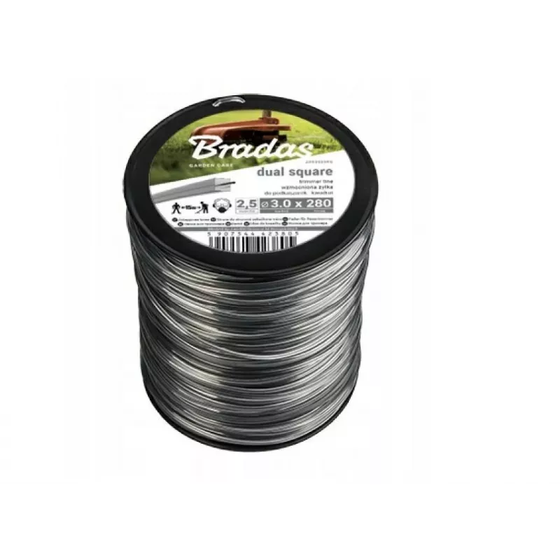 Bradas ZRK2725KG Pflanzenbinddraht-Rolle mit integriertem Schneider, 25 m, 2,7 mm, PVC-beschichteter Stahl, Grün