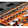 NEO TOOLS 1/2 inch Steckschlüssel-Satz, 23-teilig, Chrom-Vanadium-Stahl, DIN 3124