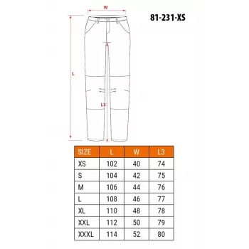 NEO Tools 81-231-XS Schutzhose, grau mit grünen Akzenten, Größe XS, 100% Baumwolle, 270 g/m², CE-zertifiziert