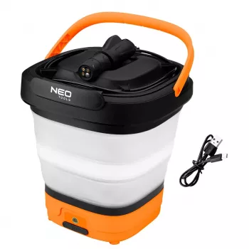 NEO TOOLS 12V Akku-Hochdruckreiniger 5 bar mit Falt-Eimer und USB-C-Ladung