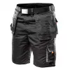 NEO TOOLS HD Arbeits-Shorts mit abnehmbaren Taschen, Größe LD/54, Ebony
