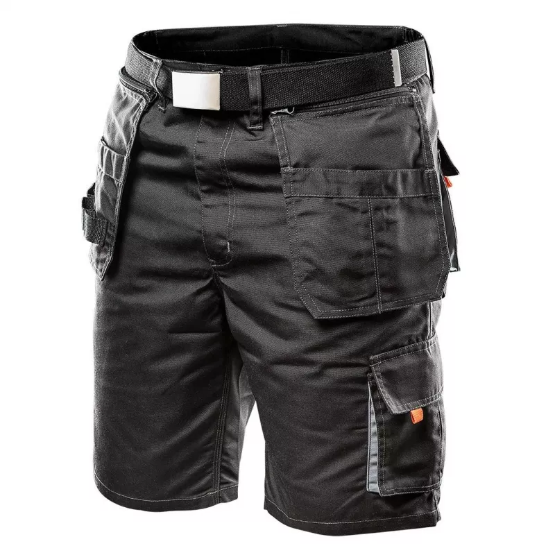 NEO TOOLS HD Arbeits-Shorts mit abnehmbaren Taschen, Größe LD/54, Ebony