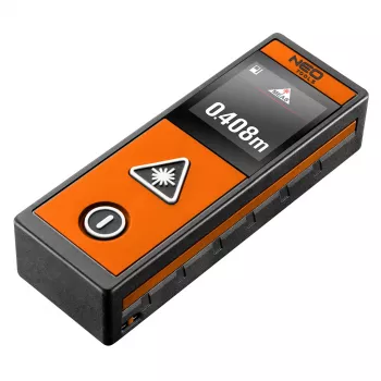 NEO TOOLS Laser-Entfernungsmesser, 40 m Reichweite, Touchscreen