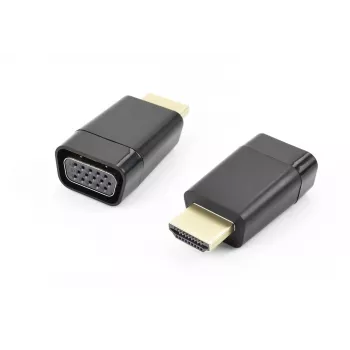 Accura HDMI-zu-VGA-Adapter mit Audio, Stecker auf Buchse, 1080p, Schwarz
