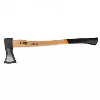 NEO TOOLS TOP-27-019 Axt mit Fiberglasstiel, 600g Kopf aus Kohlenstoffstahl, 380mm, rutschfester Griff, Klingenschutz, TÜV GS geprüft
