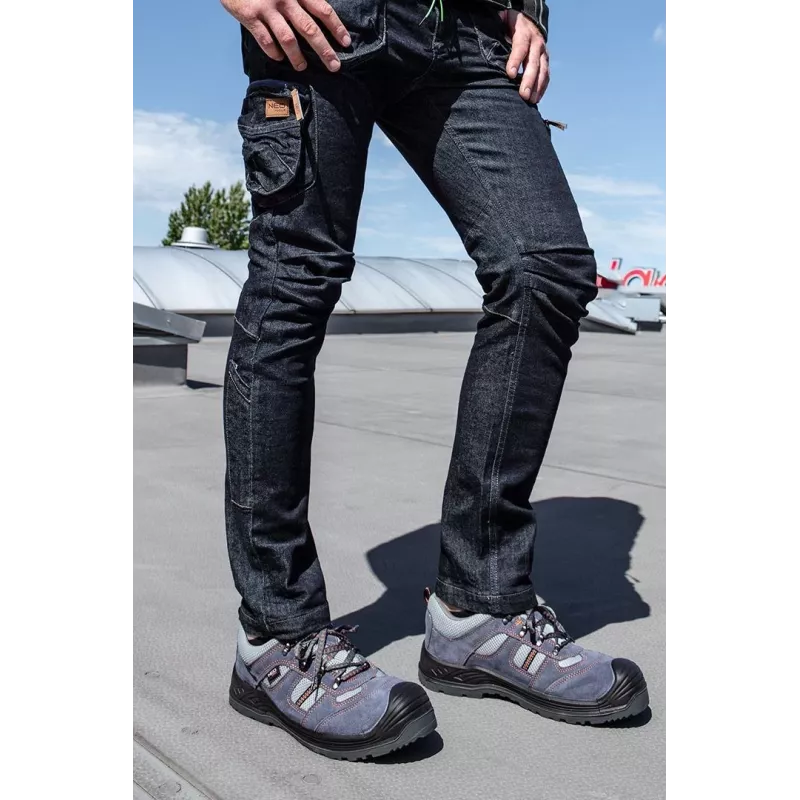 NEO TOOLS DENIM 5-Pocket Arbeitshose, Größe M, Blau, Regular Fit, verstärkte Nähte, EN ISO 13688
