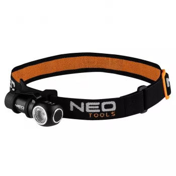 NEO TOOLS Wiederaufladbare Stirnlampe 600lm USB Magnetisches Laden CREE XPG3 LED