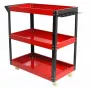 SILVER Werkstattwagen 3 Ebenen, Stahl, 105 kg Tragfähigkeit, 700x350x700 mm