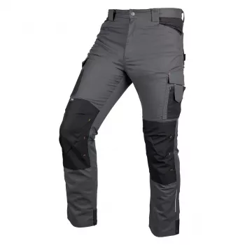NEO TOOLS Mix&Match Arbeitshose, Canvas, Cordura-verstärkt, Grau-Schwarz, Größe M