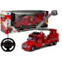 LEAN TOYS Feuerwehrfahrzeug mit Leiter R/C Fernsteuerung 1:14 Maßstab 2,4 GHz Wasserspritze Lichter Geräusche