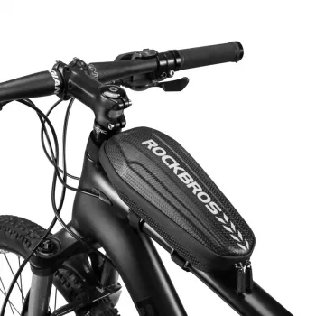 Rockbros B62-1 Fahrradtasche für Lenker oder Rahmen, 3L, Schwarz