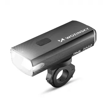 WOZINSKY 3000 Lumen USB-C wiederaufladbares Fahrradlicht mit Powerbank-Funktion - Schwarz