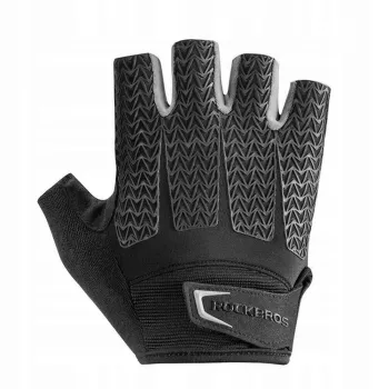 Rockbros S169BGR XL Fahrradhandschuhe mit Gel-Pads - Grau