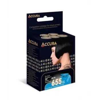 Accura Kompatible Tintenpatrone für HP 655XL (CZ110AE) - Schwarz, 550 Seiten, 23 ml