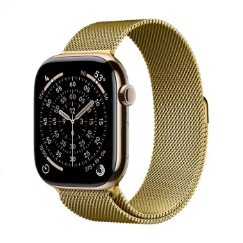 Crong Milano Steel Edelstahlband für Apple Watch 38/40/41/42 mm Gold