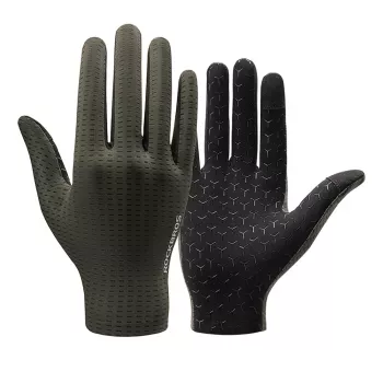 Rockbros Atmungsaktive Fingerhandschuhe für Radsport Größe M Grün
