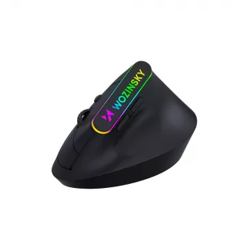 WOZINSKY WMG-1164 Kabellose vertikale ergonomische Gaming-Maus 3600 DPI RGB Schwarz