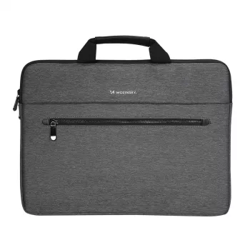 Wozinsky WTL-15 15,6 Zoll Laptoptasche mit Griff und Metallreißverschluss - Grau