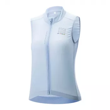 ROCKBROS Damen Road to Sky Radsport-Weste - leicht, atmungsaktiv, winddicht, Blau, Größe M