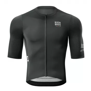 ROCKBROS ROAD TO SKY Herren-Kurzarm-Radtrikot - Schwarz, Größe M