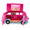 LEAN TOYS Eiswagen-Spielset für Puppen, faltbar, rosa, 33 Teile