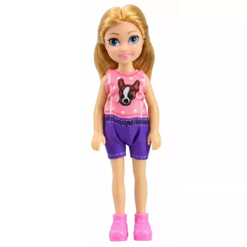 LEAN TOYS Eiswagen-Spielset für Puppen, faltbar, rosa, 33 Teile
