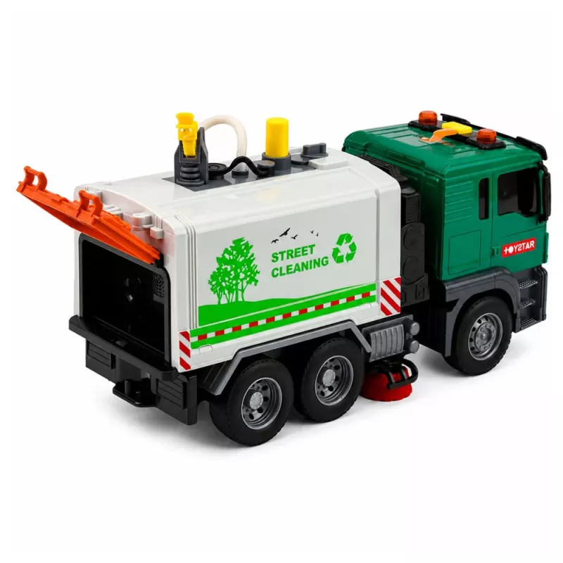LEAN TOYS Straßenkehrmaschine mit Wasserfunktion, Lichtern und Sounds 1:14