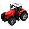 LEAN TOYS Traktor mit Anhänger zum Transport von Tieren, Kuhfiguren, Lichtern und Geräuschen, 4 Teile