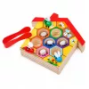 LEAN TOYS Holz-Bienenstock-Geschicklichkeitsspielzeug mit Pinzette und 6 Bienen - Pädagogisches Motorikspiel für Kinder ab 3 Jahren